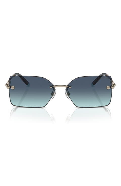 59mm Gradient Rectangular Sunglasses