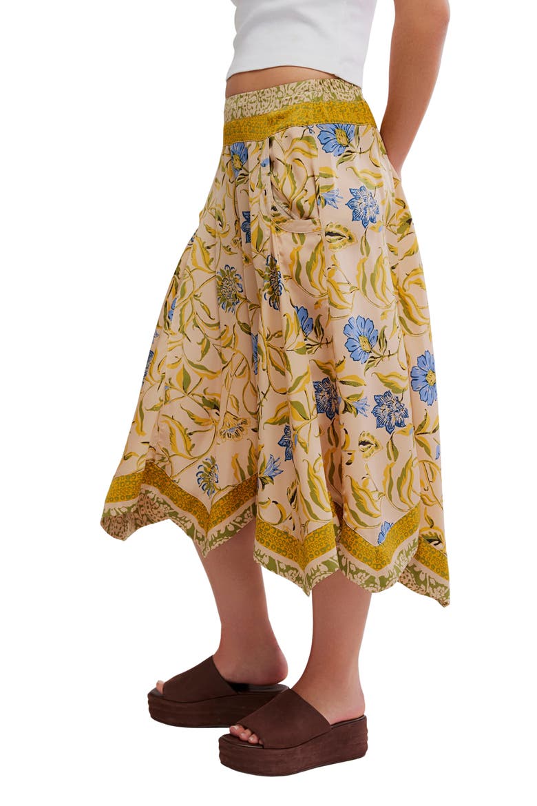 Sweet Reaction Print Crop Swing Pants, Alternate, color, SUNFLOWER COMBO