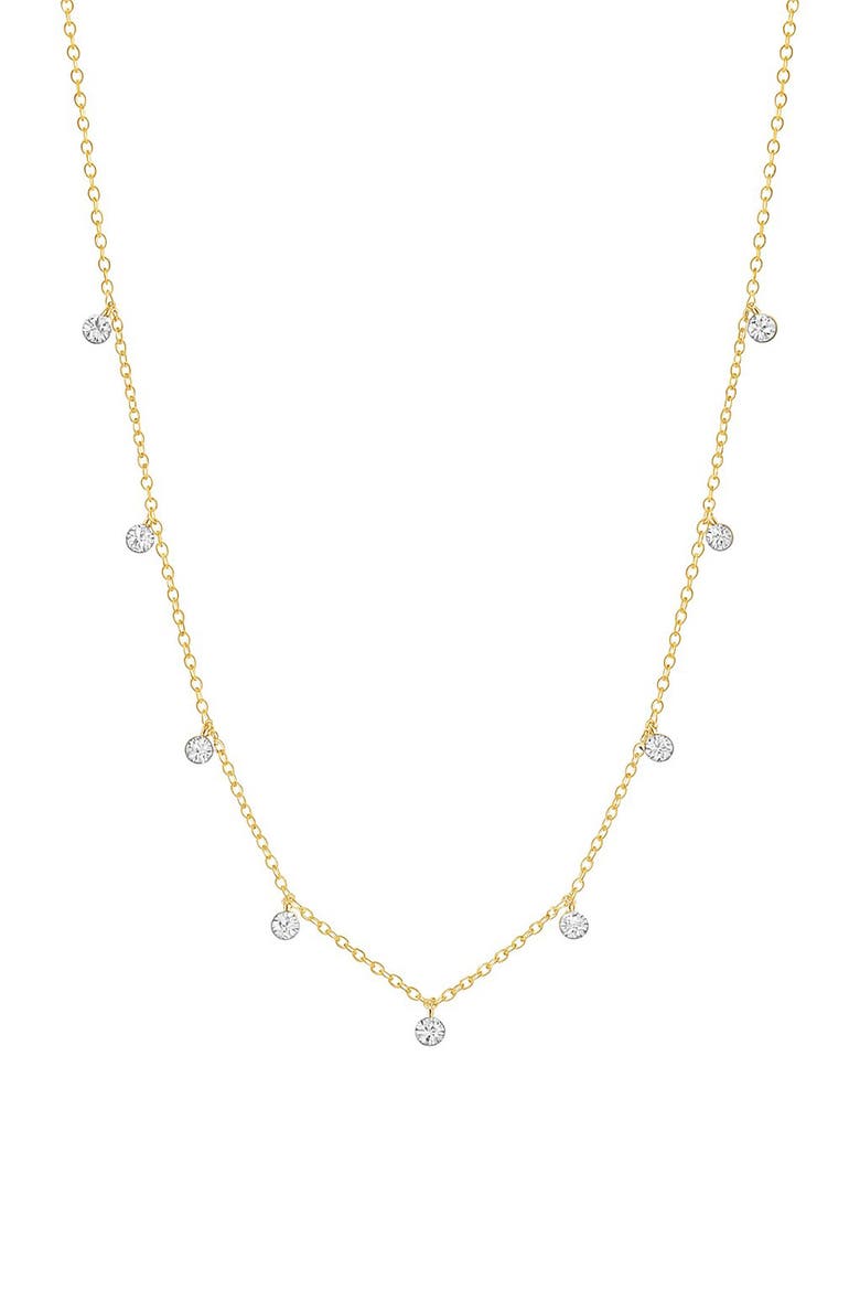 Cubic Zirconia Shaker Chain Necklace, Main, color, GOLD