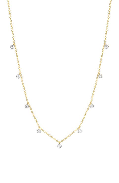 Cubic Zirconia Shaker Chain Necklace
