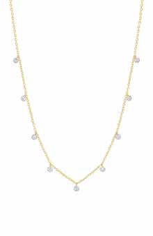 GABI RIELLE Cubic Zirconia Shaker Chain Necklace