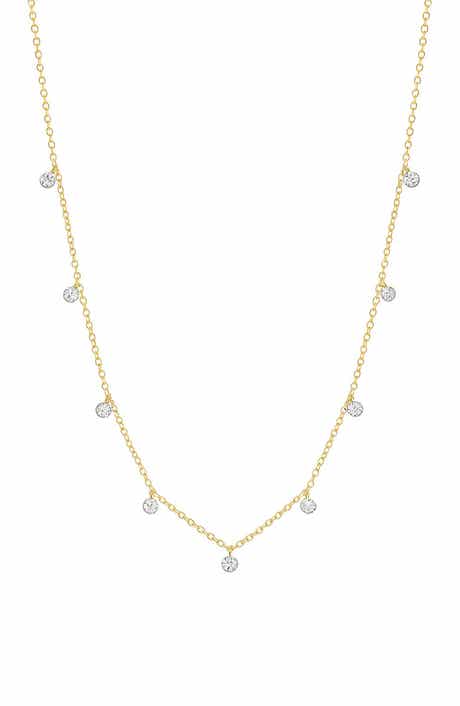 GABI RIELLE Cubic Zirconia Shaker Chain Necklace