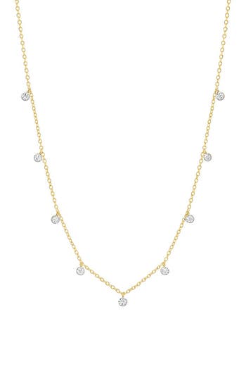 Gabi Rielle Cubic Zirconia Shaker Chain Necklace In Gold