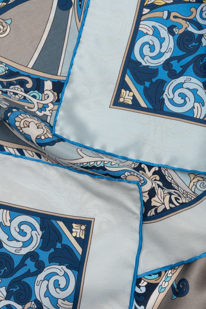 Romina - Silk Foulard for Women, Alternate, color, Blue