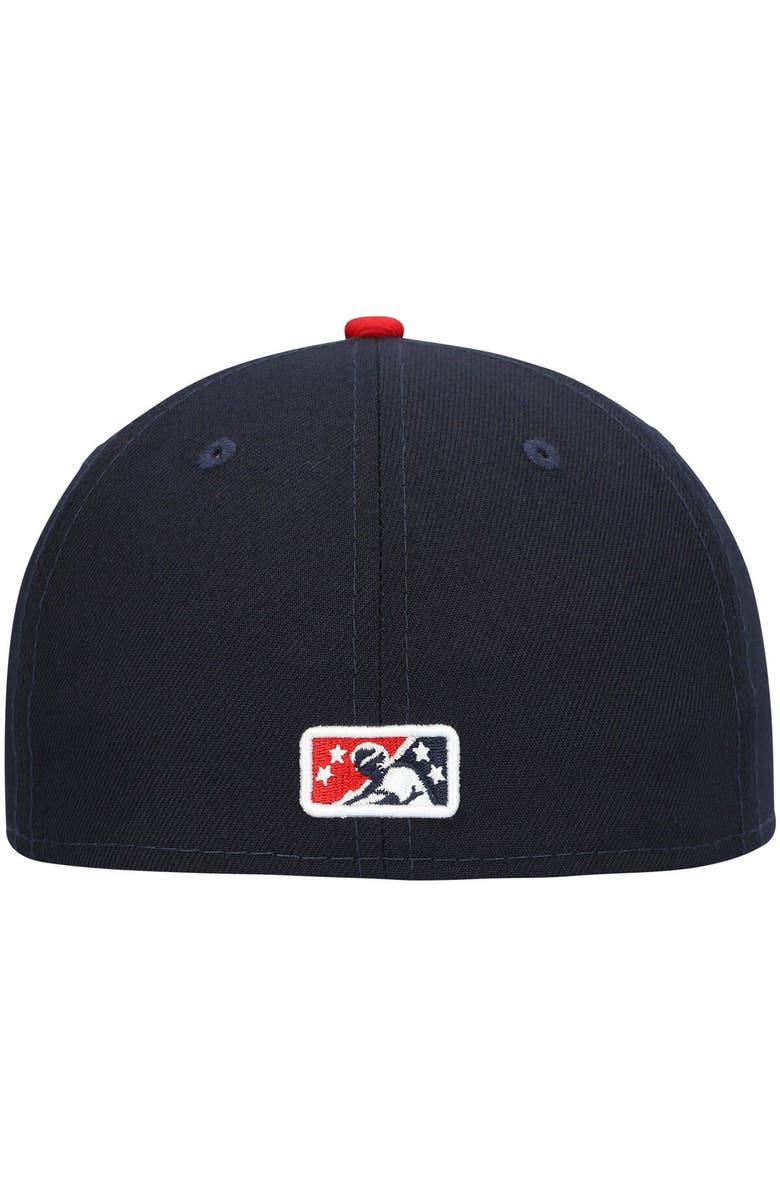 New Era Men's New Era Navy Portland Sea Dogs Authentic Collection Road 59FIFTY Fitted Hat, Alternate, color, 