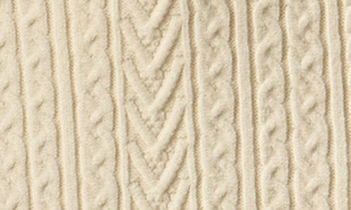 English Factory Sleeveless Turtleneck Cable Stitch Maxi Sweater Dress In Neutral