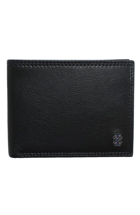 Genuine Leather Bifold Wallet with Epoxy Logo