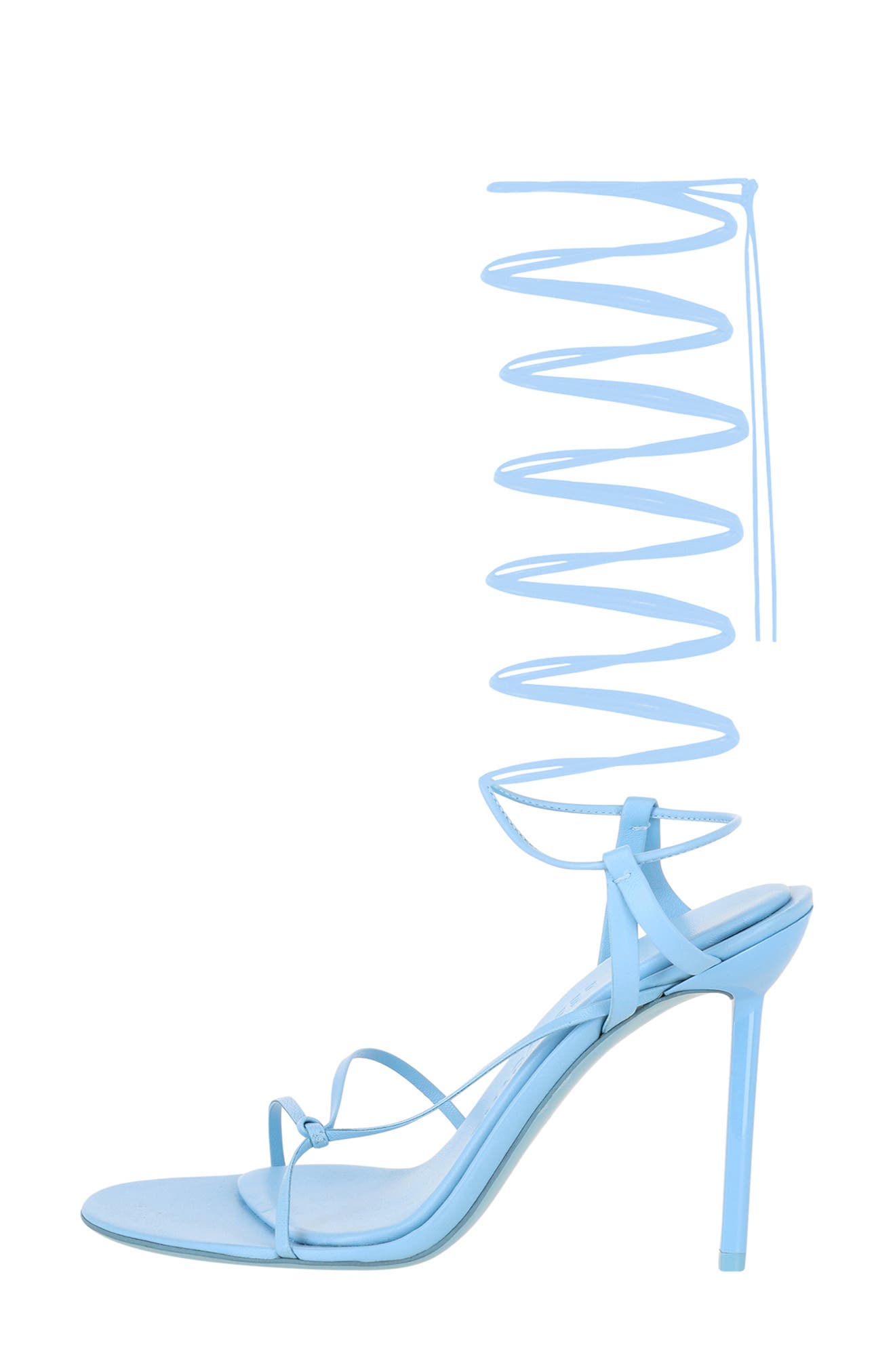 FERRAGAMO Ankle Wrap Sandal, Alternate, color, Blue