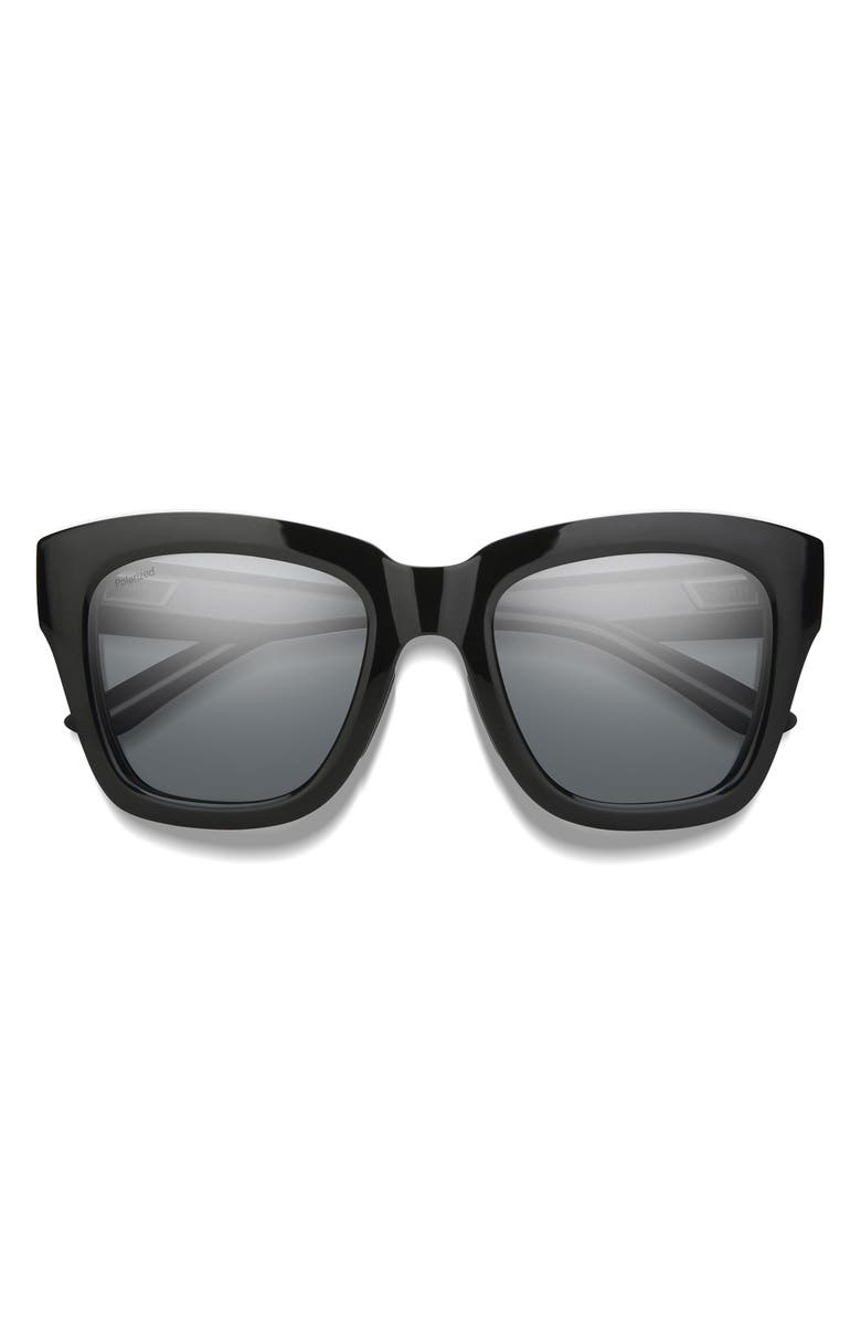 Smith Sway 52mm ChromaPop<sup>™</sup> Polarized Square Sunglasses, Main, color, Black / Polarized Gray
