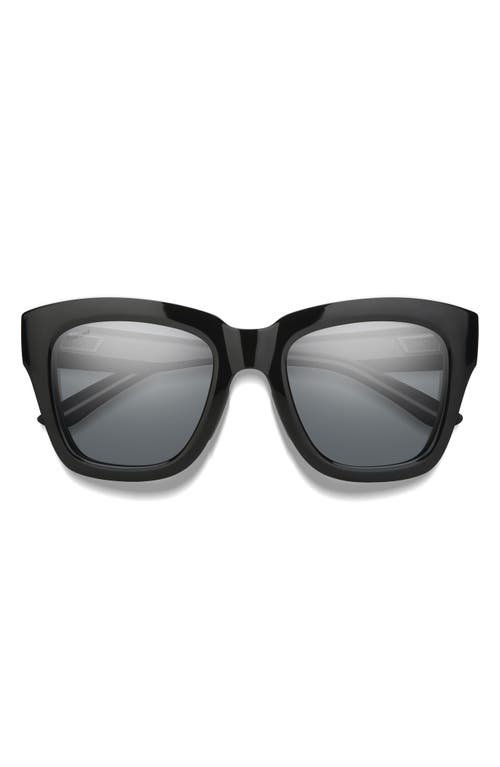 Smith Sway 52mm Chromapop™ Polarized Square Sunglasses In Black/polarized Gray