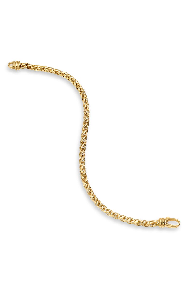 David Yurman Wheat Chain Bracelet in 18K Yellow Gold, 4mm, Alternate, color, Gold