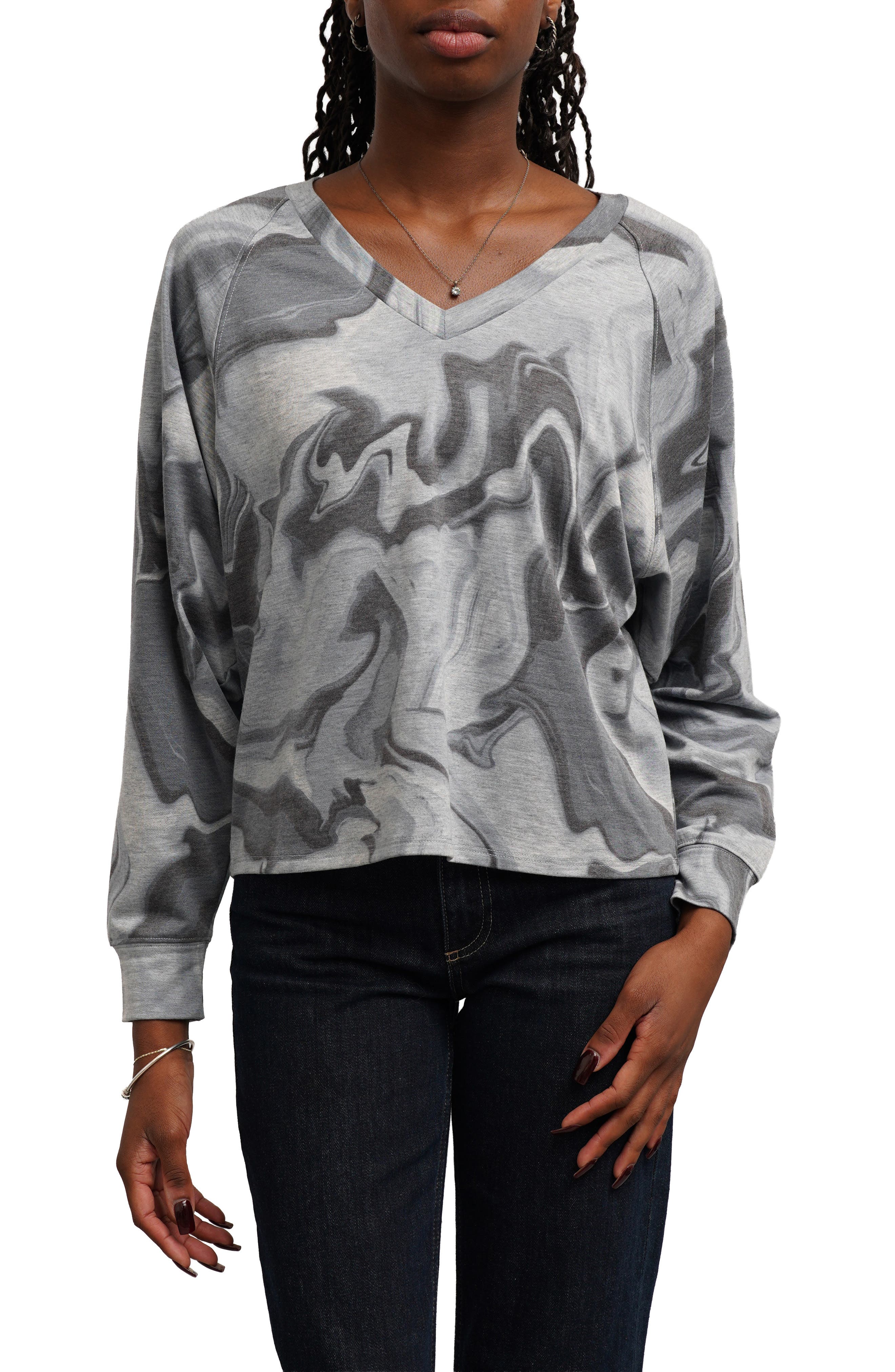 V-Neck Raglan Dolman Top