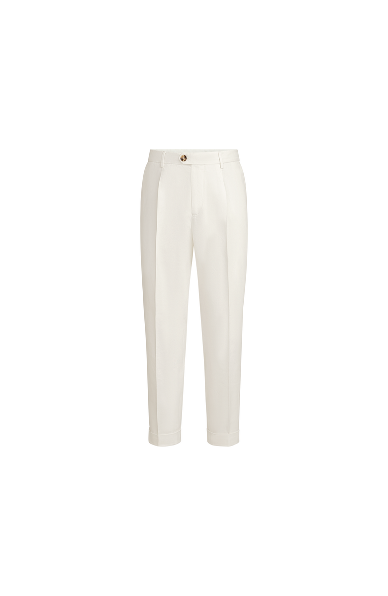 Brunello Cucinelli Gabardine garment dyed trousers, Main, color, Snow