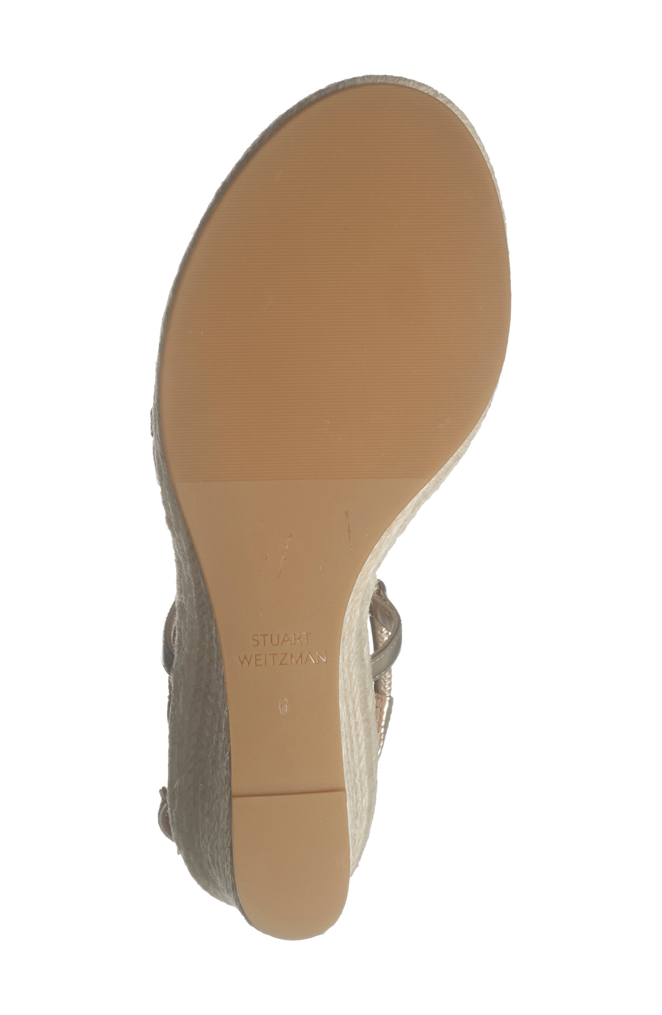 Nilla Espadrille Platform Wedge Sandal, Alternate, color, PLATINO