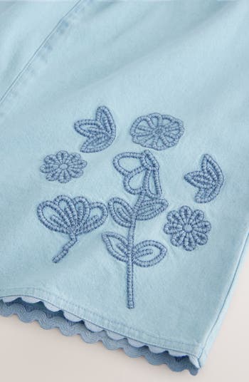 Kids' Embroidered Denim Jumpsuit