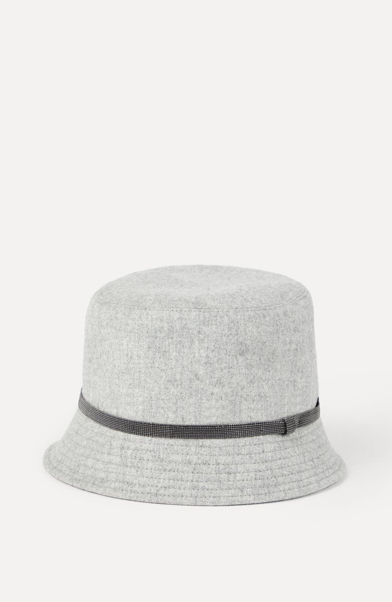 Brunello Cucinelli Bucket hat, Alternate, color, Light Grey