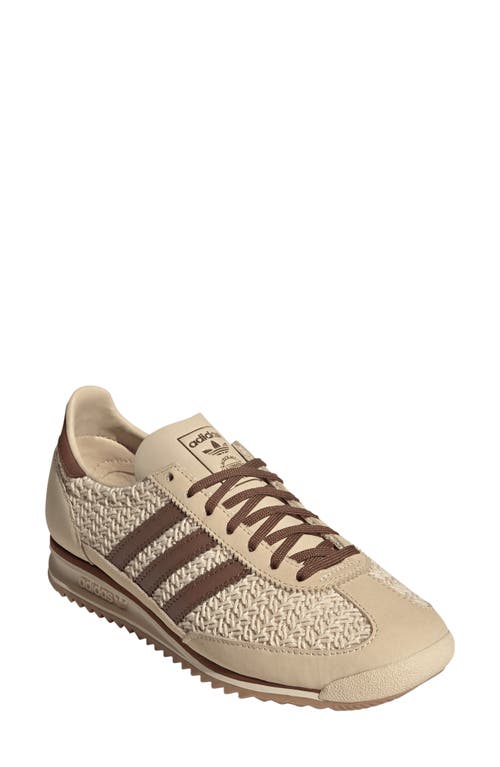 Adidas Originals Womens Sand Strata Preloved Bro Sl 72 Textured Woven And Leather Low-top Trainers In Brown