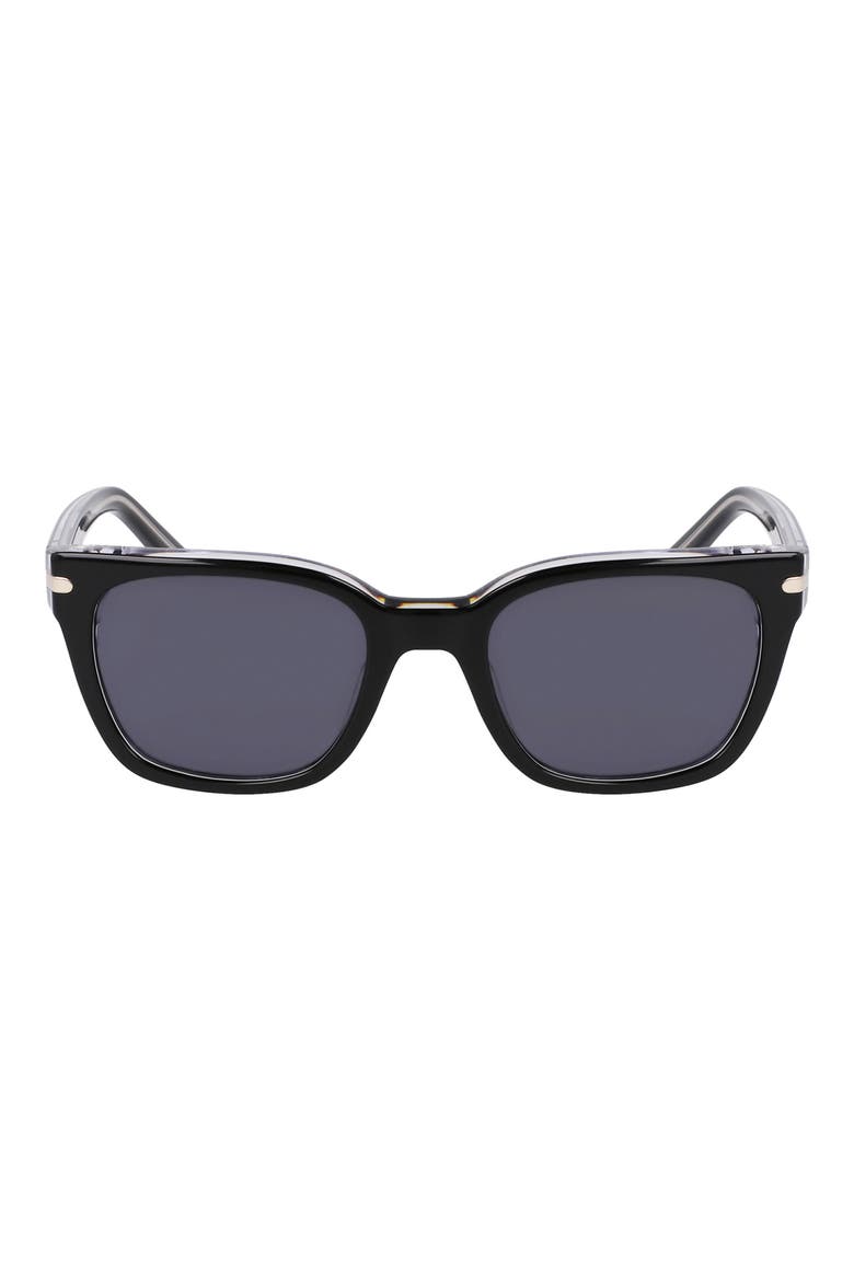 Crescent II 52mm Square Sunglasses, Main, color, BLACK / GREY