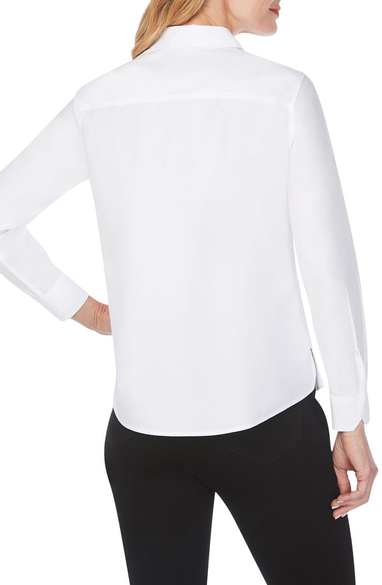 Foxcroft Diane Solid Button-Up Shirt, Alternate, color,