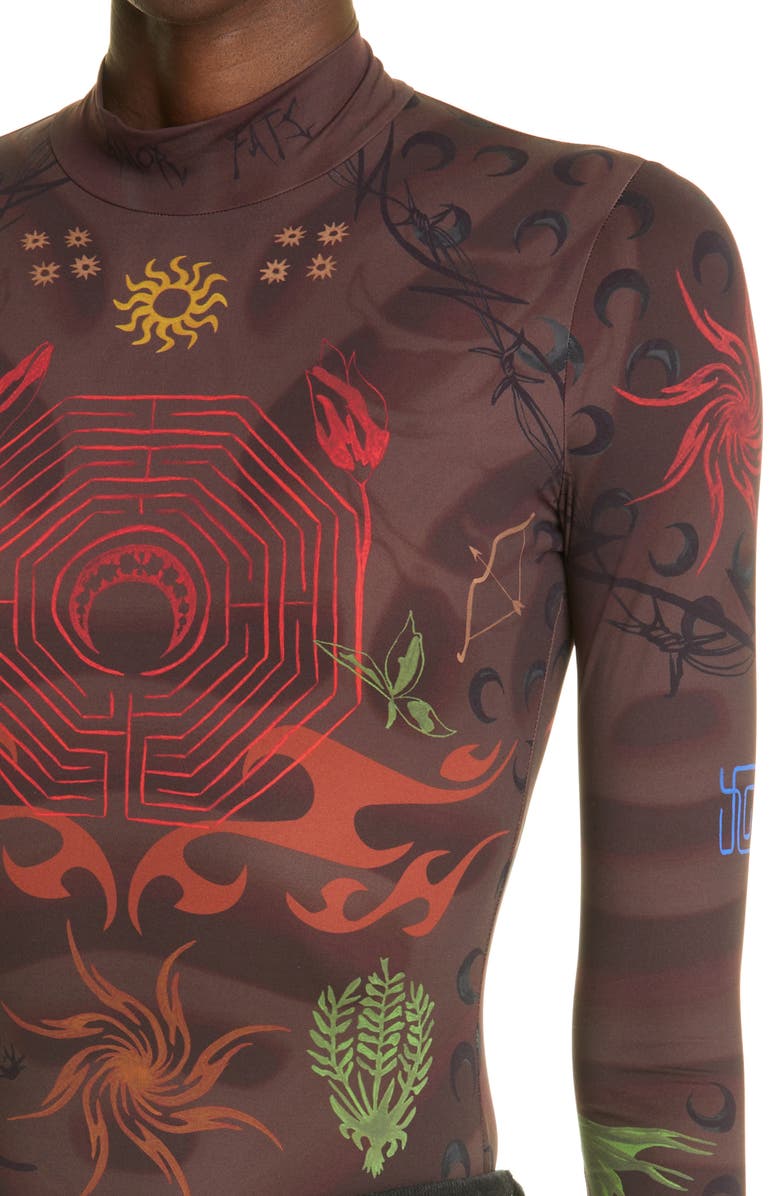 Marine Serre Tattoo Second Skin Top, Alternate, color,