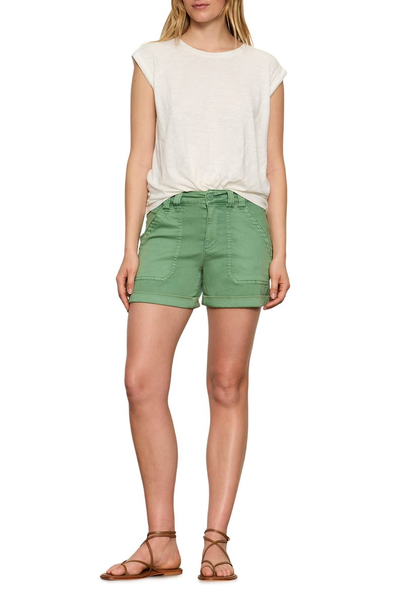 Wander On Denim Shorts, Alternate, color, GREEN JUICE