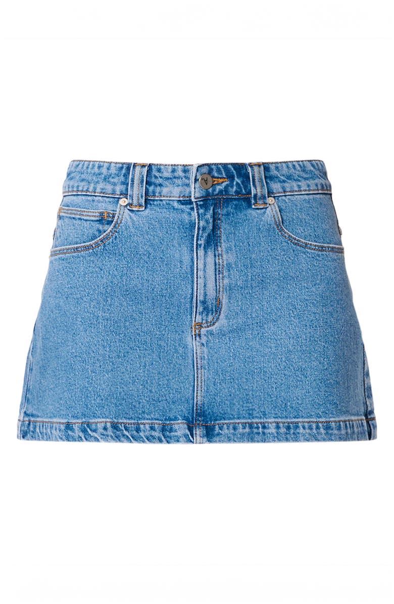 ABRAND Jody A-Line Denim Skirt, Alternate, color, Debbie