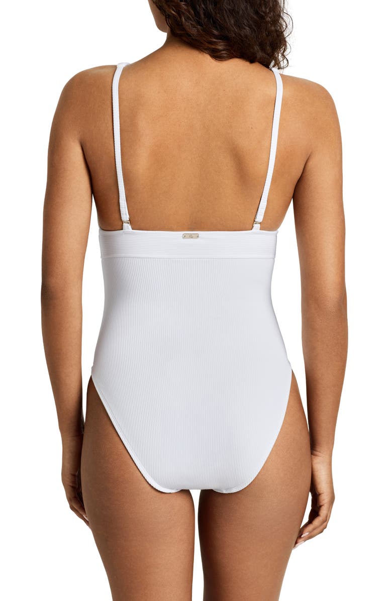 Lauren Ralph Lauren Modern Tall One-Piece Swimsuit, Alternate, color, White