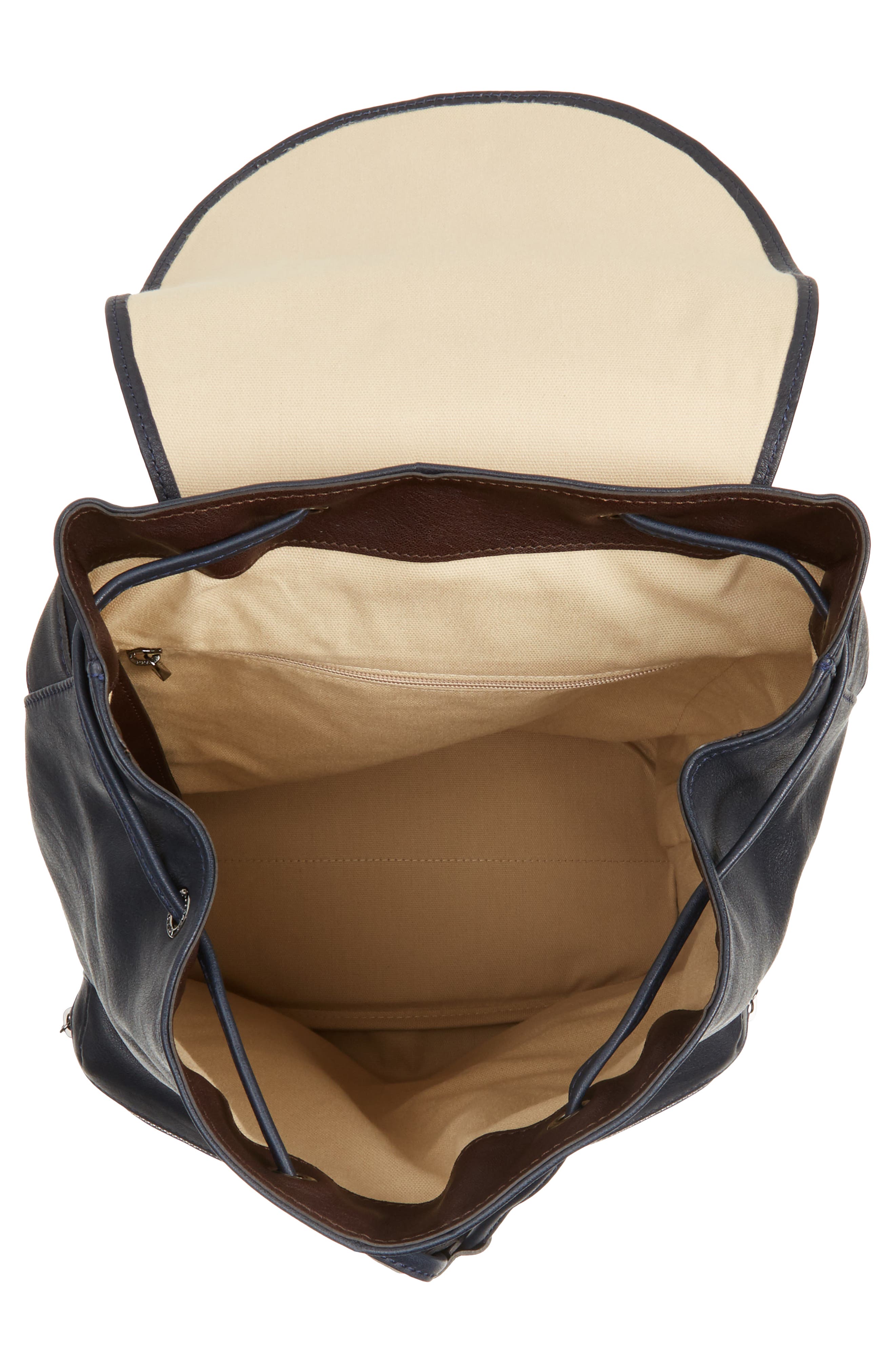 Longchamp 3D Leather Backpack, Alternate, color, Midnight Blue