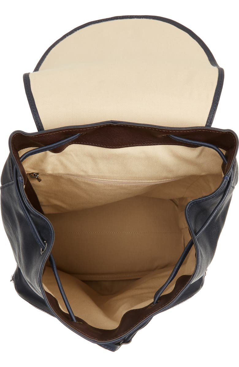 Longchamp 3D Leather Backpack, Alternate, color, Midnight Blue