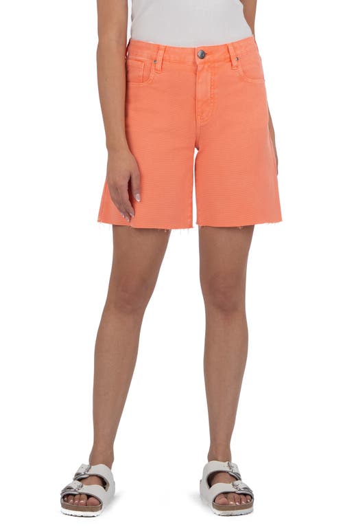 Kut From The Kloth Hailey Raw Hem Denim Bermuda Shorts