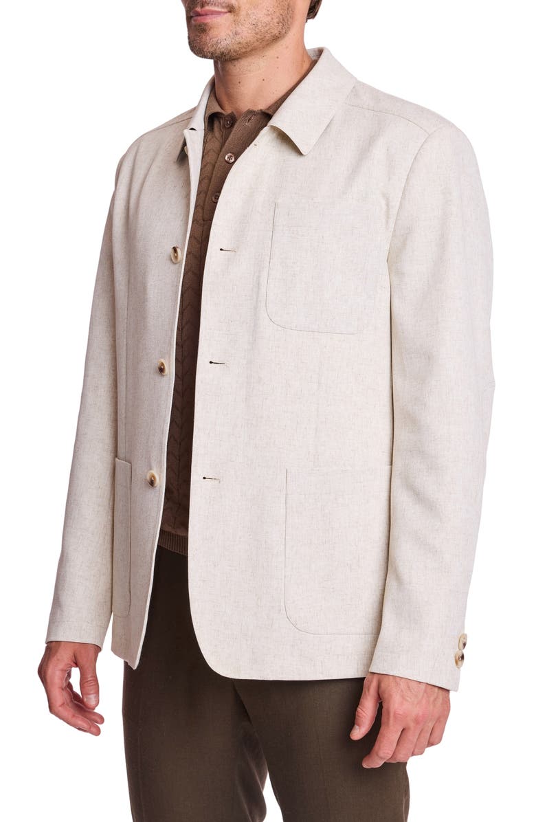 PAISLEY & GRAY New York City Linen Blend Suit Jacket, Alternate, color, Oat Linen Blend