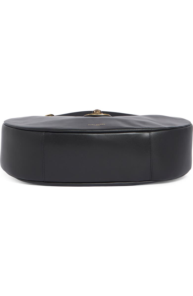 Kurt Geiger London Chelsea Leather Hobo Bag, Alternate, color, Black