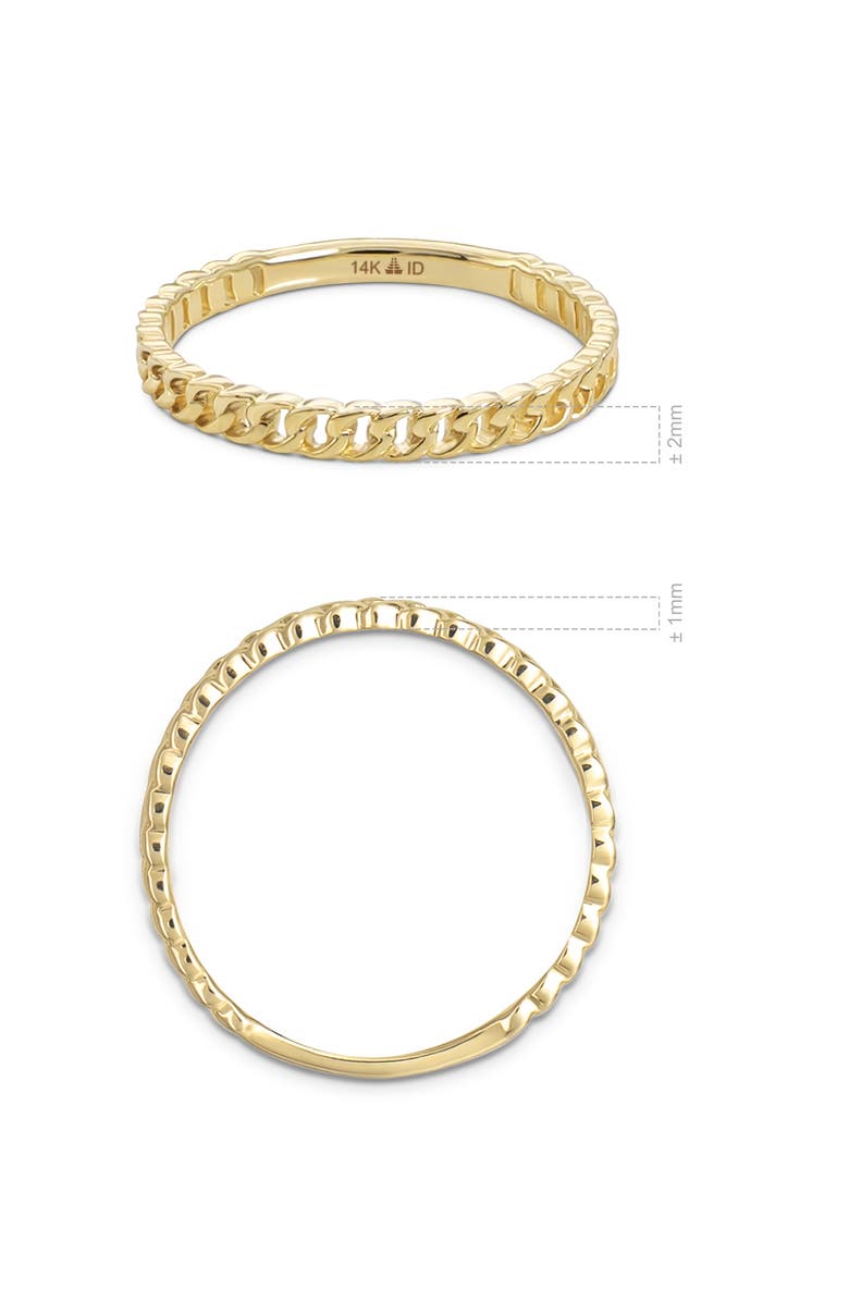 DEVATA Cuban Link Ring in 14K Gold, Alternate, color, Yellow Gold