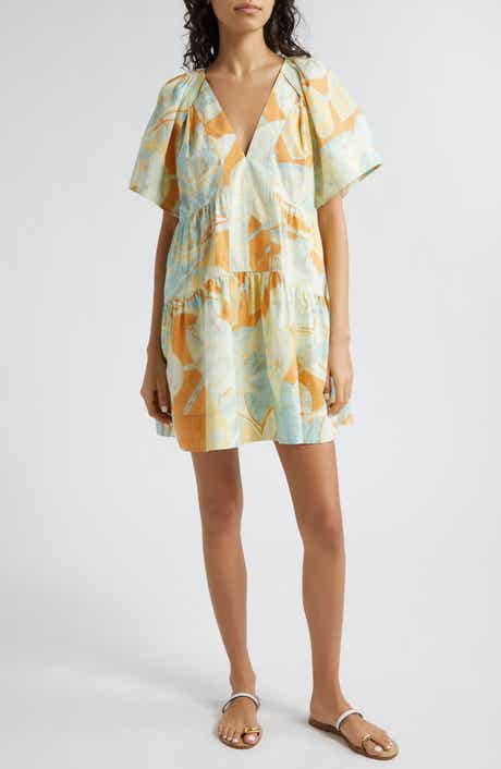 Camila Printed Tiered Cotton Minidress