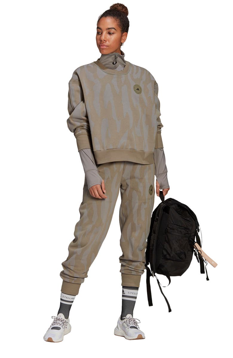 adidas by Stella McCartney Animal Print Sweatshirt, Alternate, color, 