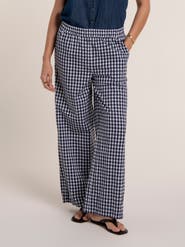 Brakeburn Gingham Wide Leg Aitana Trousers