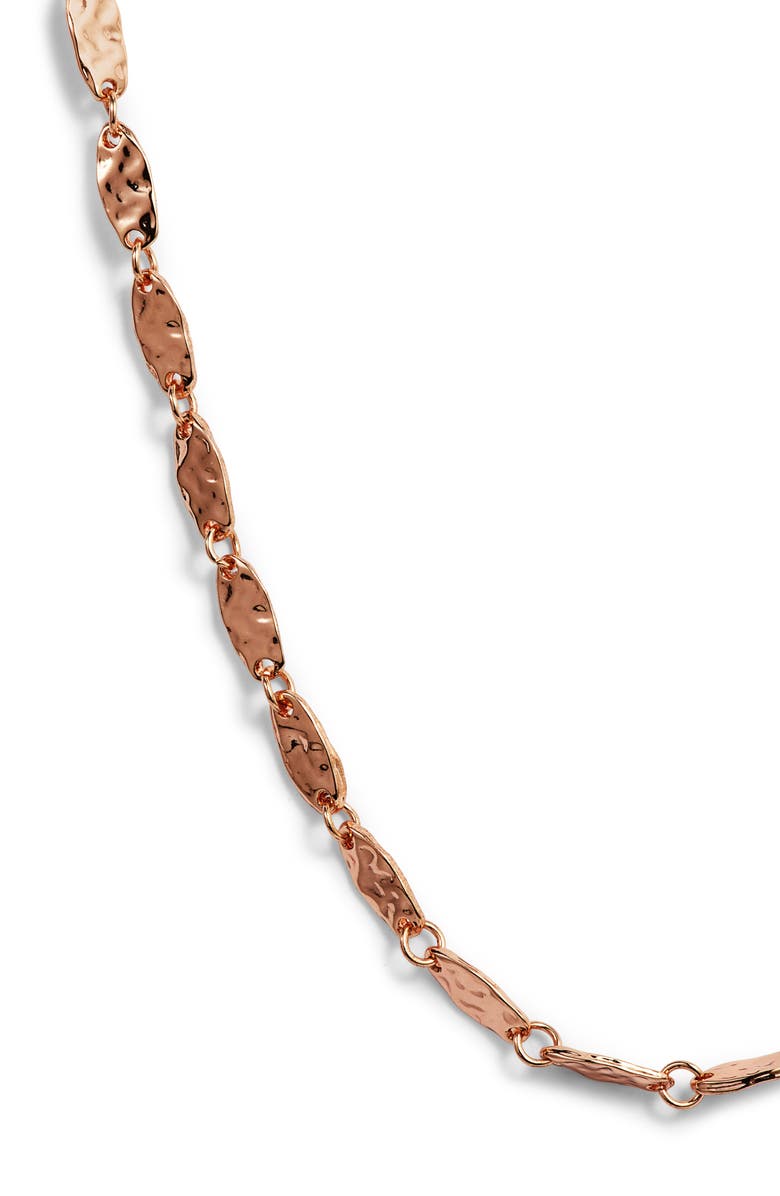 Karine Sultan Long Chain Necklace, Alternate, color, Rose Gold