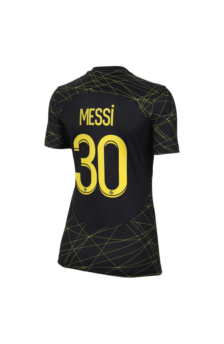 Nike Women's Jordan Brand Lionel Messi Black Paris Saint-Germain 2022/23 Fourth Breathe Stadium Replica Player Jersey, Alternate, color, 