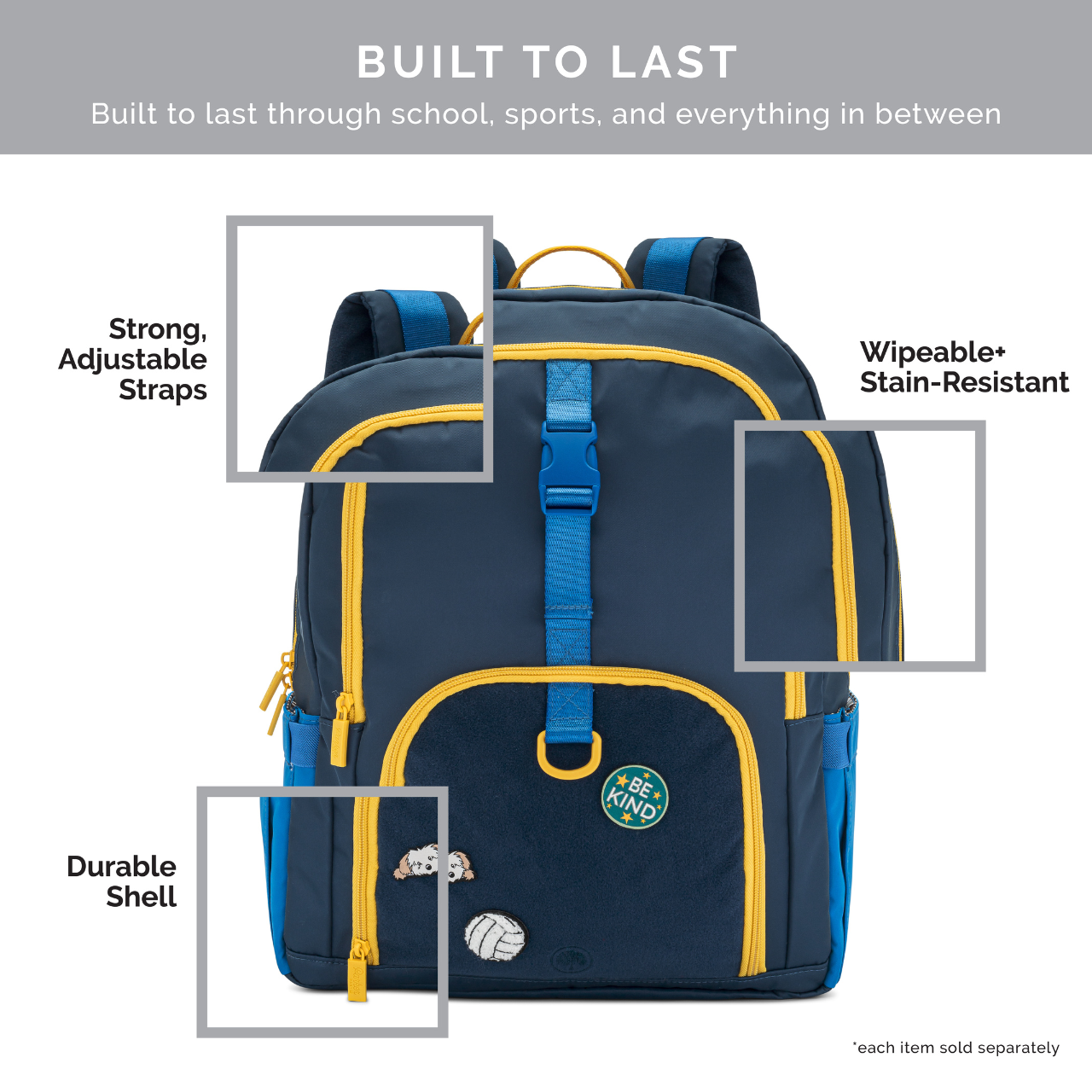 Big Kid Back to School Set, Alternate, color, Navy