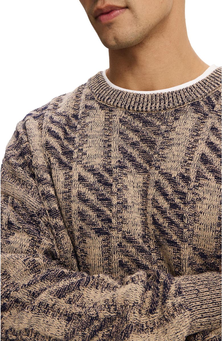 Cotton On Men's Garage Knit, Alternate, color, Choc Pattern