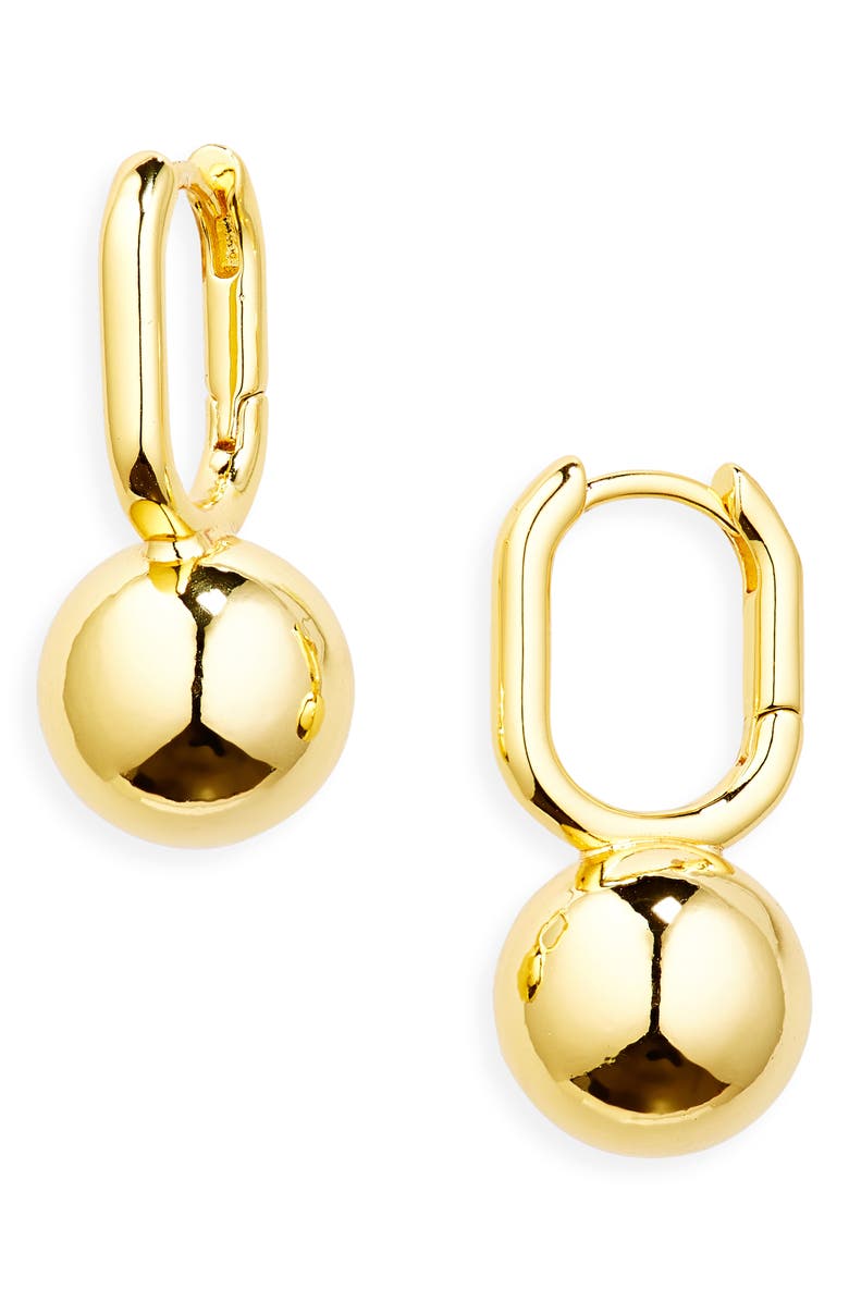 Madewell Sphere Carabiner Hoop Earrings, Main, color,