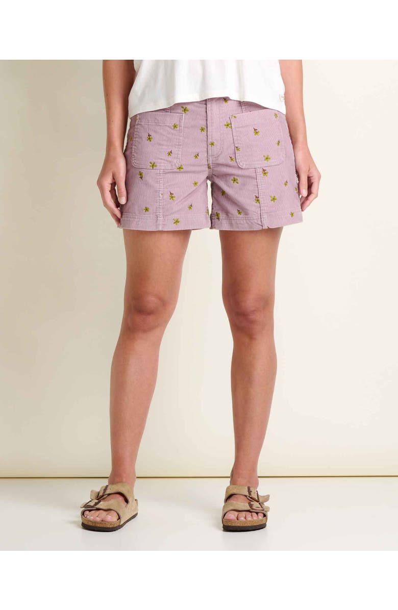 Toad & Co Women's Coaster Cord Short, Main, color, Faded Lilac Embroidery