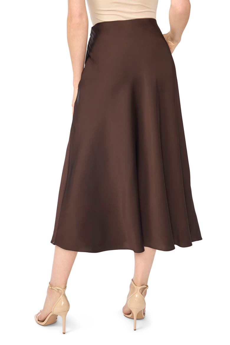 Bias Cut Satin Midi Skirt, Alternate, color, COFFEE BEAN
