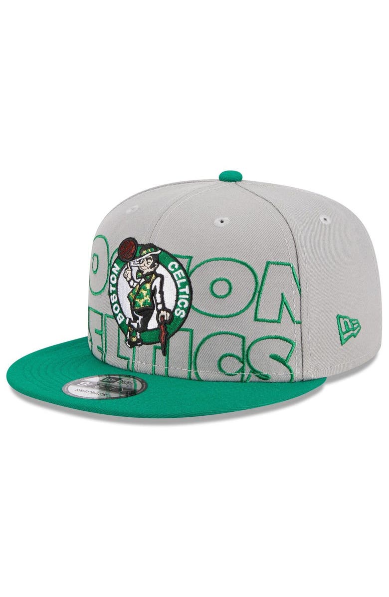 New Era Men's New Era Gray/Kelly Green Boston Celtics 2023 NBA Draft Two-Tone 9FIFTY Snapback Hat, Main, color,