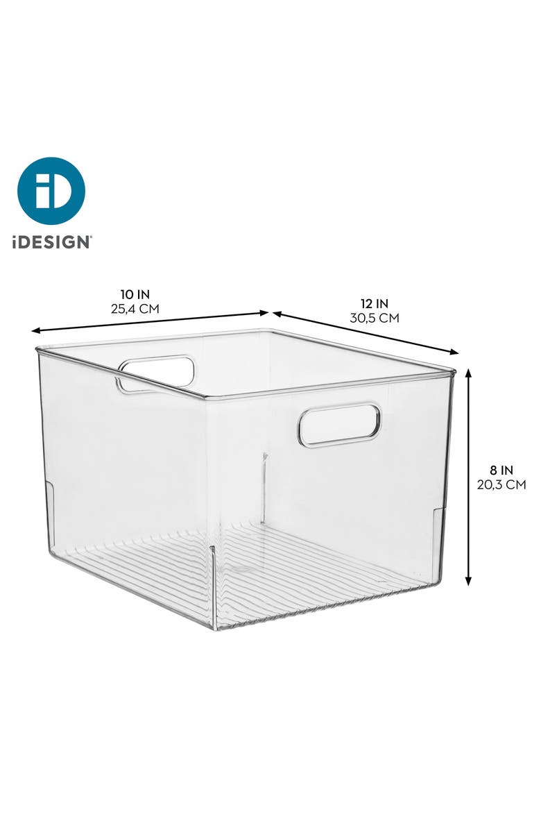 mDesign Storage Bins with Handles - Organize Kitchen, Bathroom, or Home Office - Set of 8 - Clear, Alternate, color, Clear