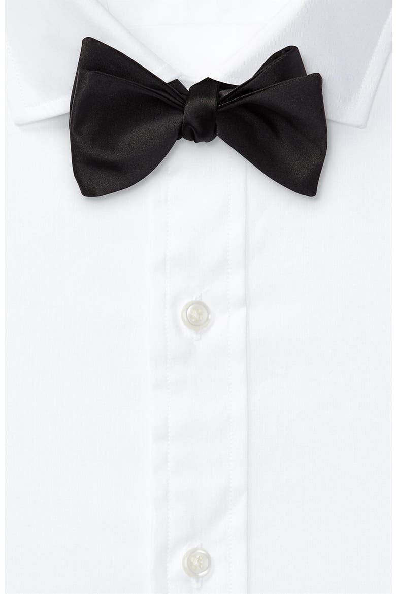 Silk Bow Tie, Main, color, BLACK