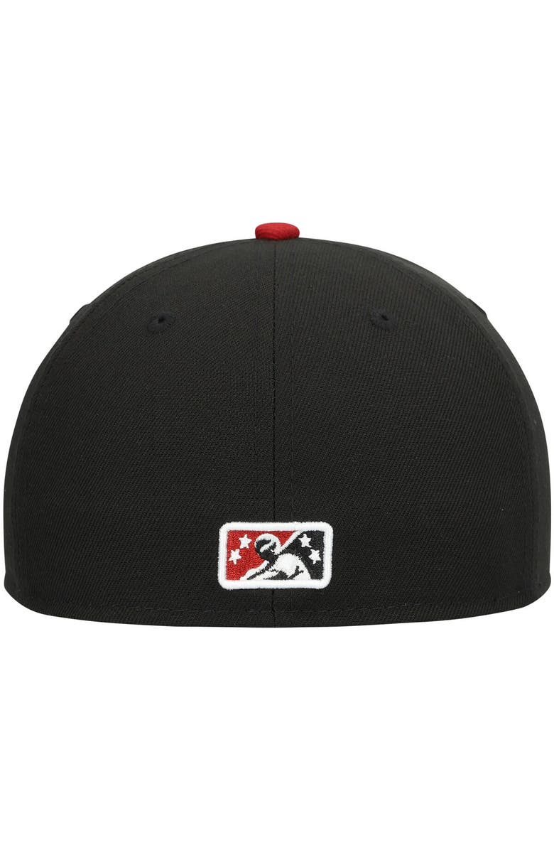 New Era Men's New Era Black Modesto Nuts Authentic Collection Team Home 59FIFTY Fitted Hat, Alternate, color, 