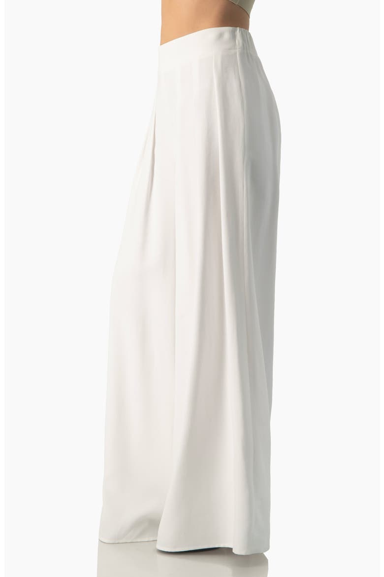 Relaxed High-Rise Wide-Leg Crepe Palazzo Trousers, Alternate, color, White