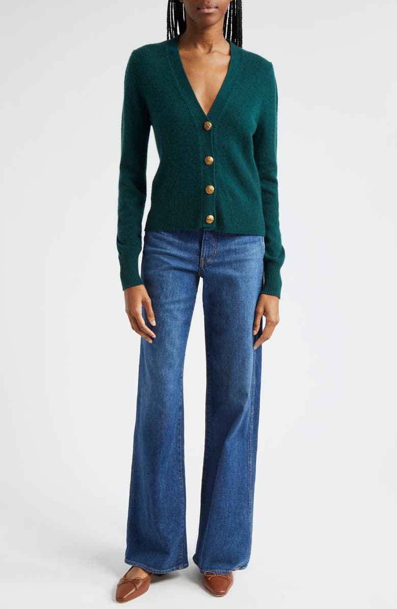 Veronica Beard Taylor High Waist Wide Leg Jeans, Alternate, color, Bright Blue