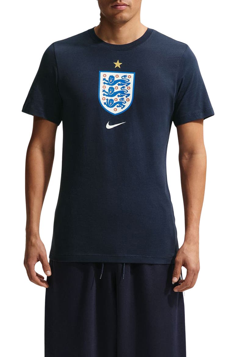 England Crest Cotton Graphic T-Shirt, Main, color, OBSIDIAN